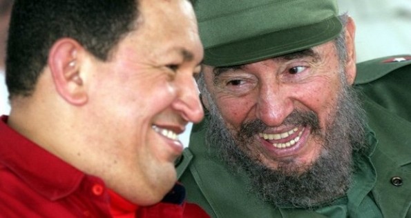Fidel Castro and Hugo Chavez in one of their many meetings in Havana. From La Vanguardia