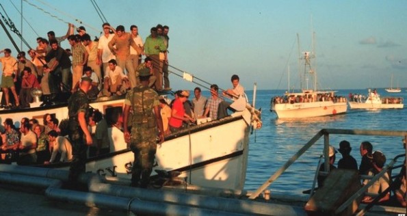 Photo: Over 125,000 Cubans departed from the port of Mariel on boats like these bound for the Florida coast between April 15 and October 31, 1980. Source: Martí Noticias.